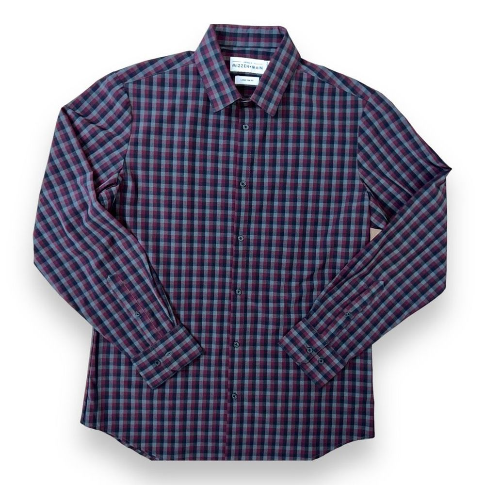 Mizzen+Main Leeward Shirt Mens L
Standard Red Black Gray Check Long Sleeve
